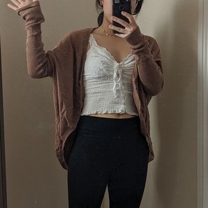 Brown cardigan